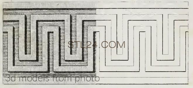Бордюры (MOULDING_0053 -  | 3D model 3DSMAX / OBJ / STL) 3D модель для ЧПУ станка